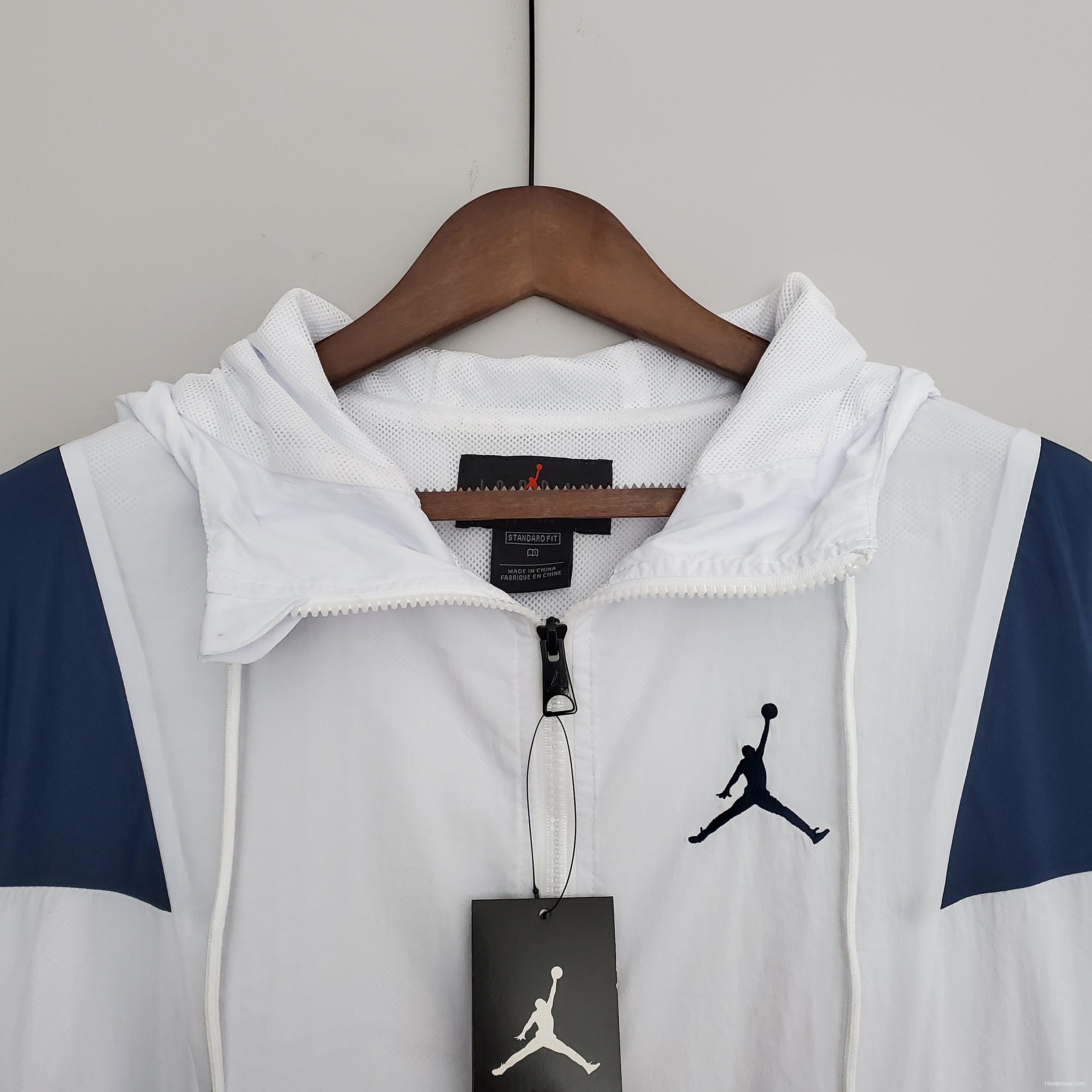 2022 Jordan Windbreaker White and Blue