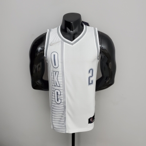 75th Anniversary Oklahoma City Thunder City GILGEOUS-ALEXANDER#2 Edition White NBA Jersey