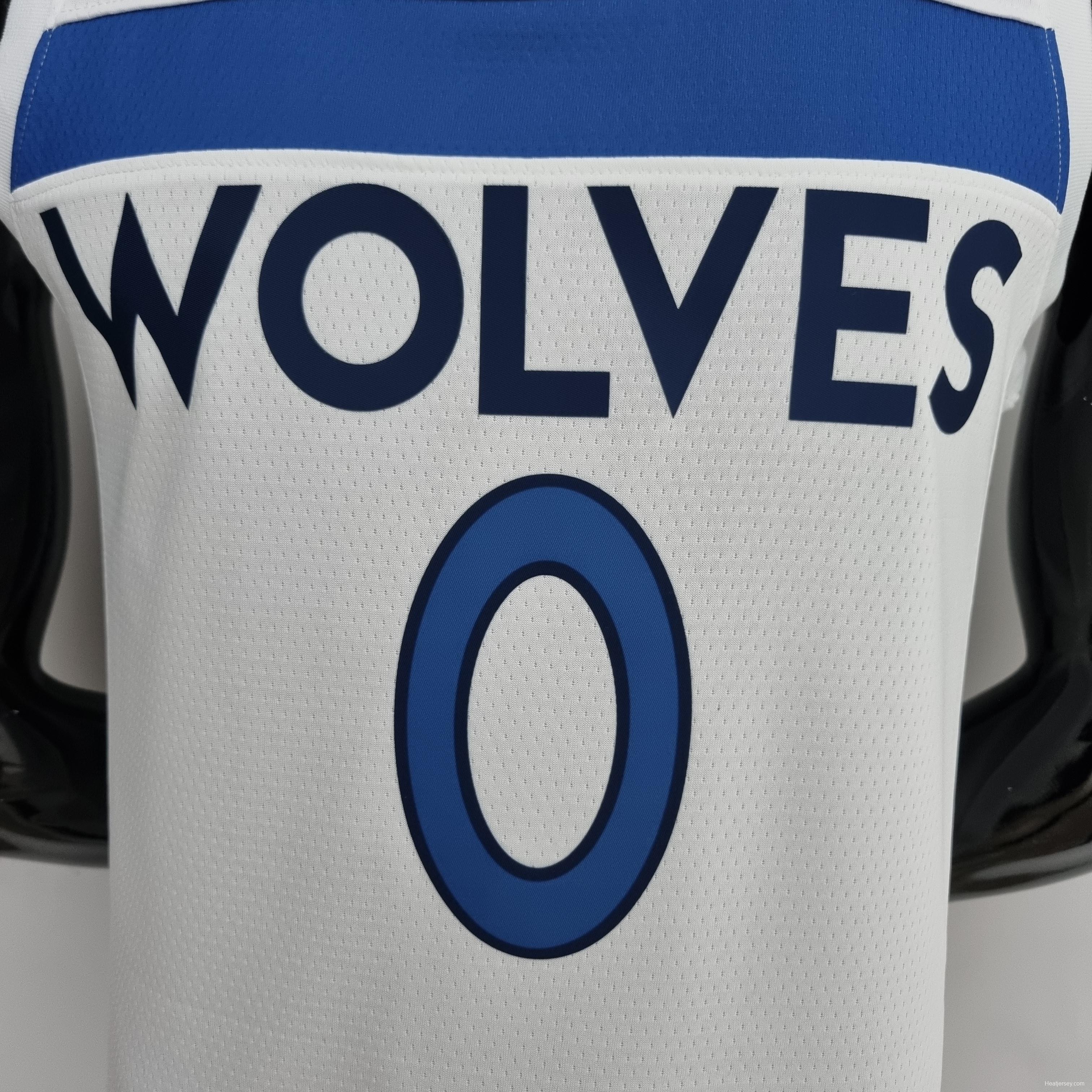 75th Anniversary Minnesota Timberwolves Russell #0 Royal White NBA Jersey