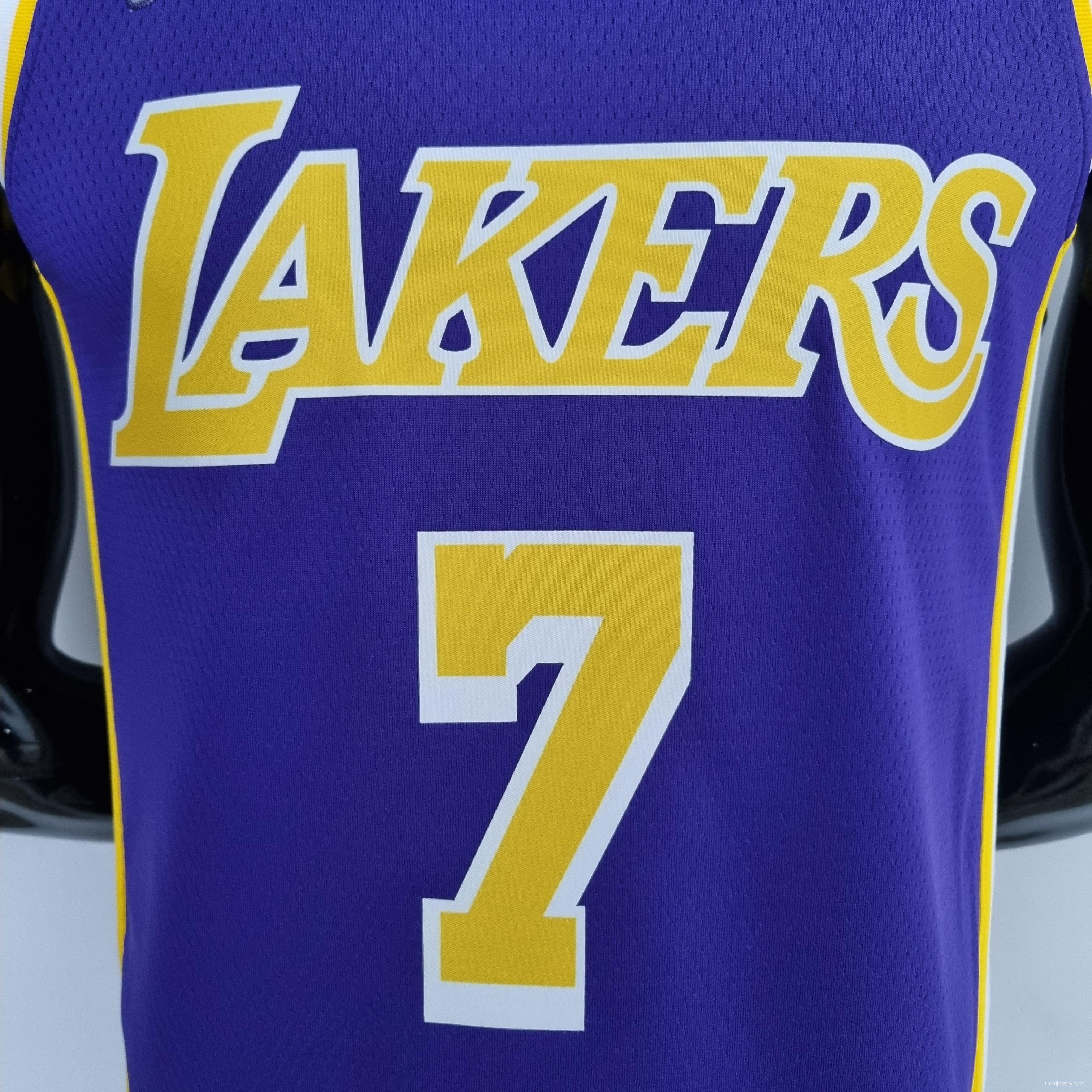 75th Anniversary Anthony #7 Los Angeles Lakers Jordan Purple NBA Jersey