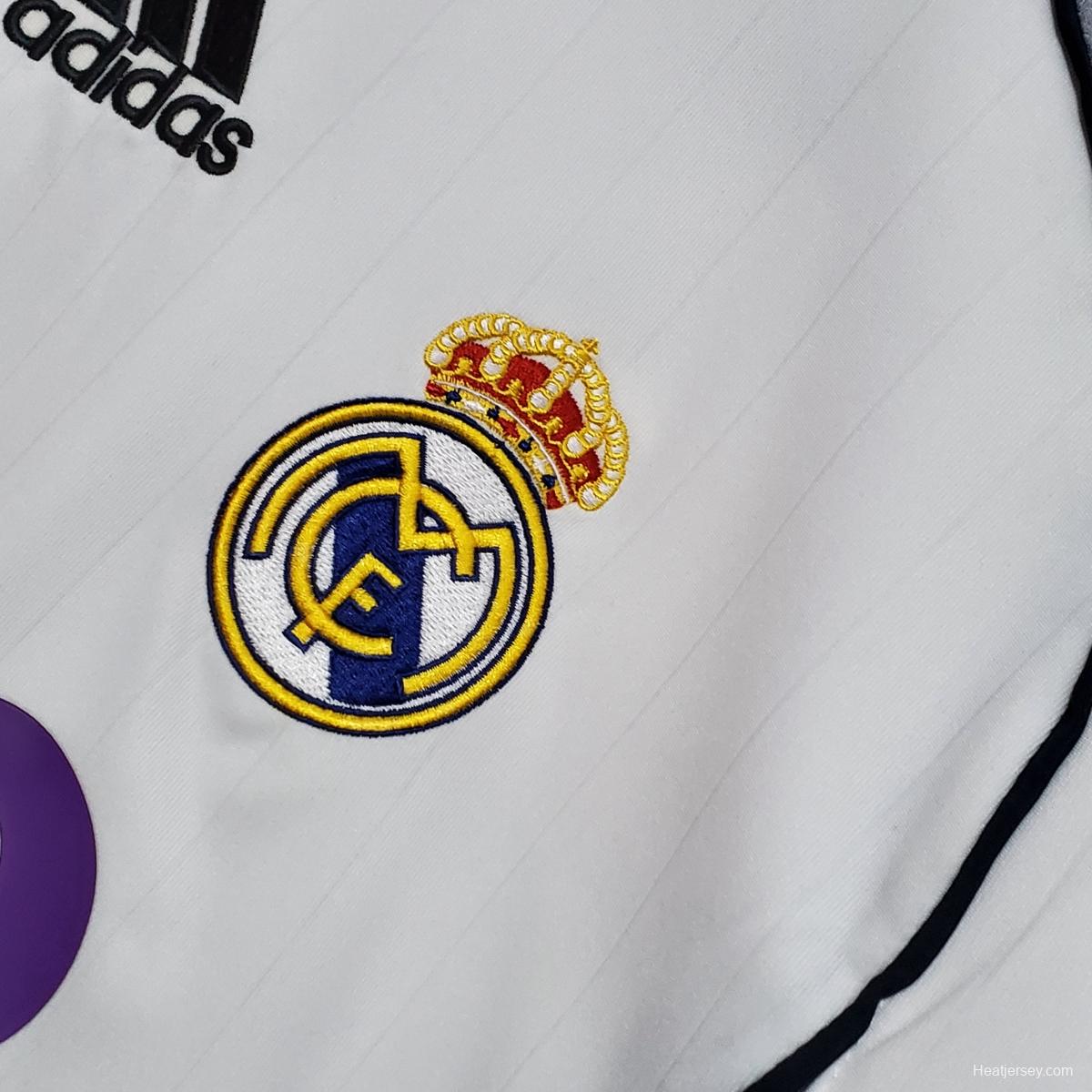 Retro Real Madrid Long sleeve 06/07 home Soccer Jersey