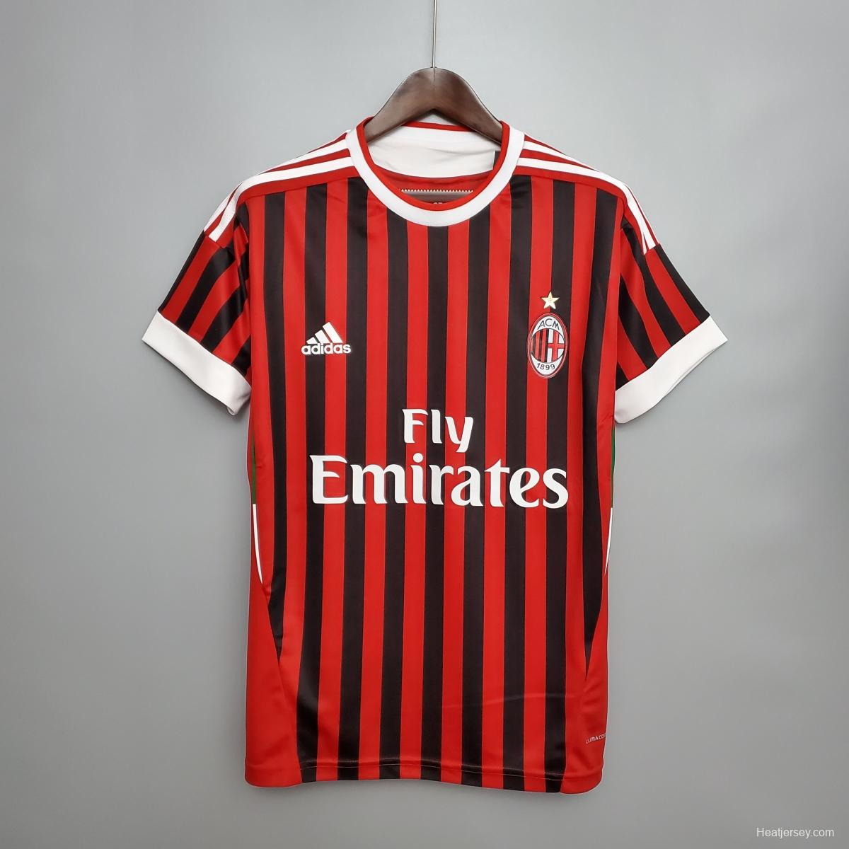 Retro 11/12 AC Milan home Soccer Jersey