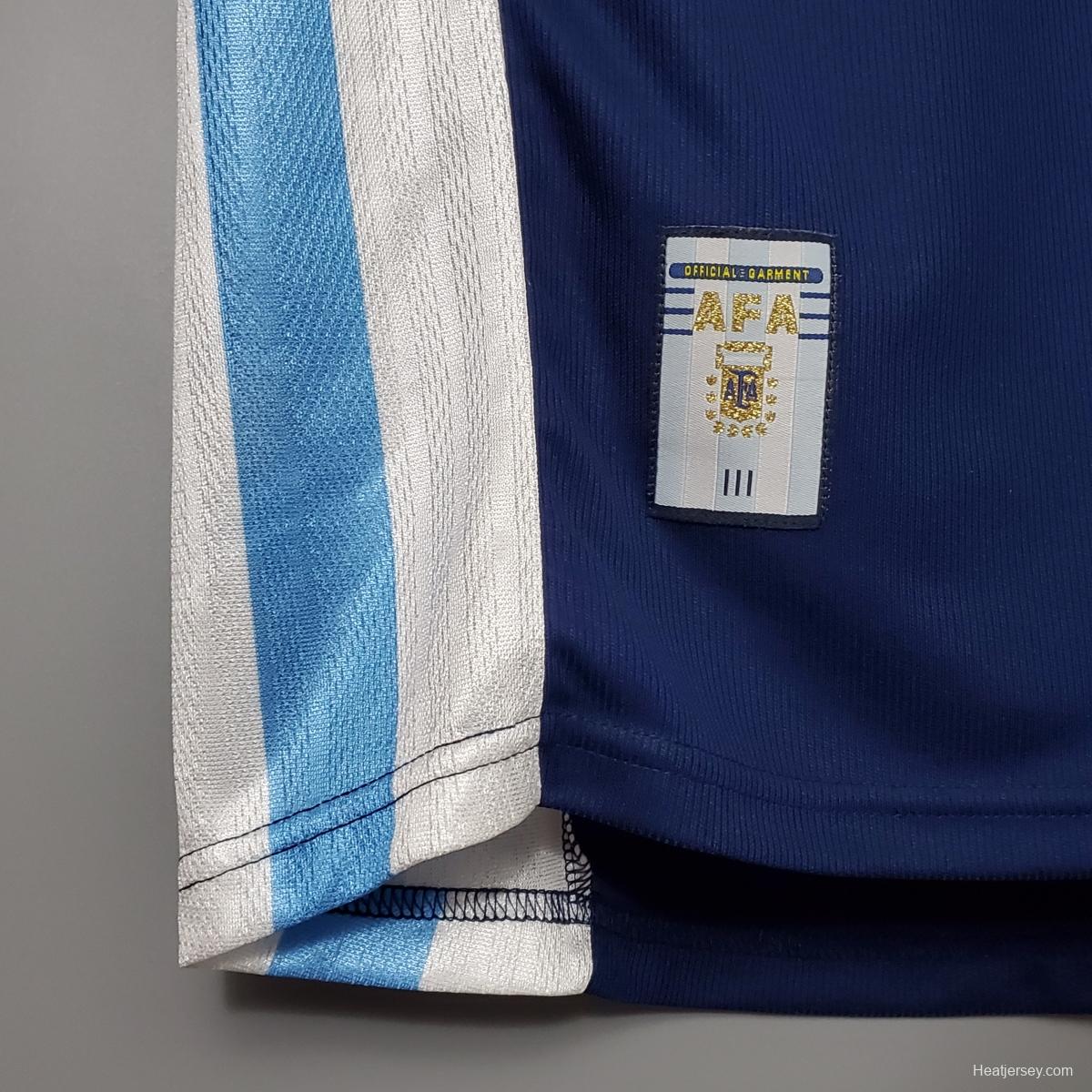 Retro Argentina 1998 away Soccer Jersey