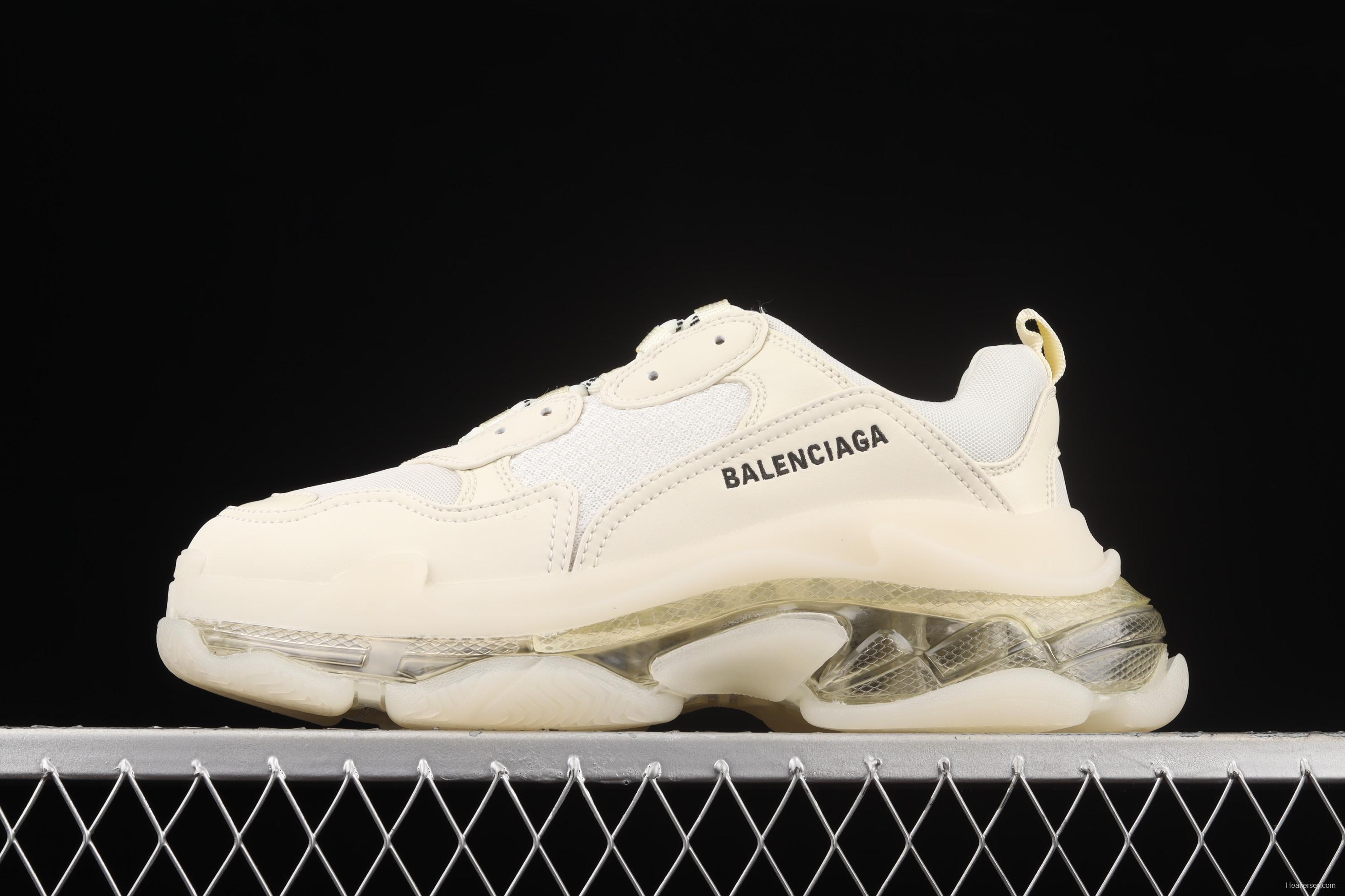 Balenciaga Triple S 3.0 full-combination nitrogen crystal outsole W2GA19100 for retro casual running shoes