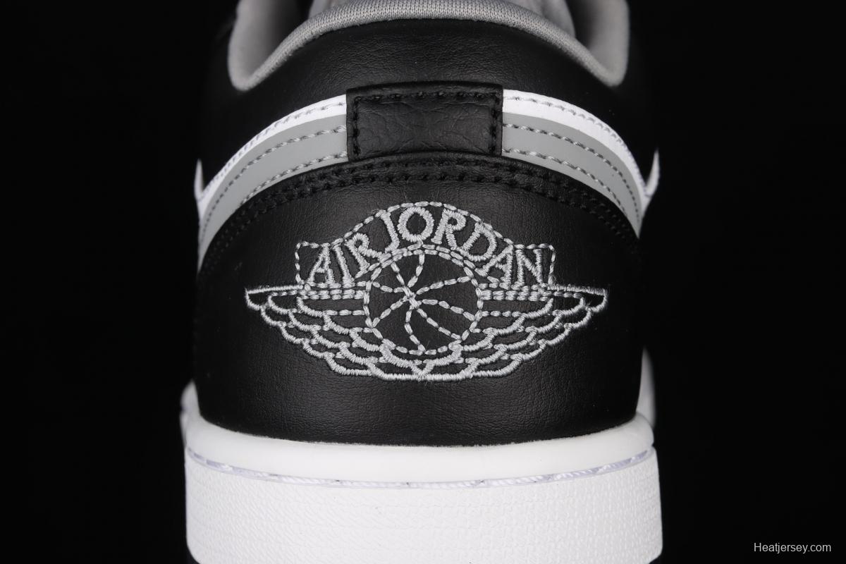 Air Jordan 1 Low black, white, gray, low-top cultural leisure sports shoes 553558-040