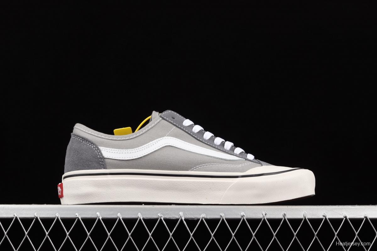 Vans Style 36 gray and white crescent toe low upper shoes VN0A3MVL195