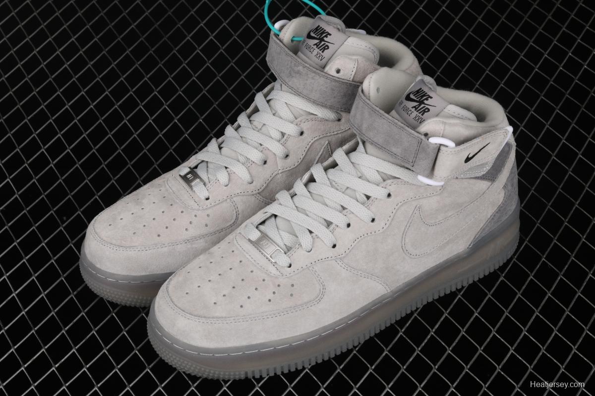 Reigning Champ x NIKE Air Force 1x 07 Mid defending champion 3M reflective sports leisure board shoes 807618-200