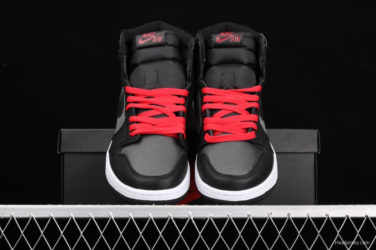 Air Jordan 1 Retro High OG black and red silk high top basketball shoes 555088-060