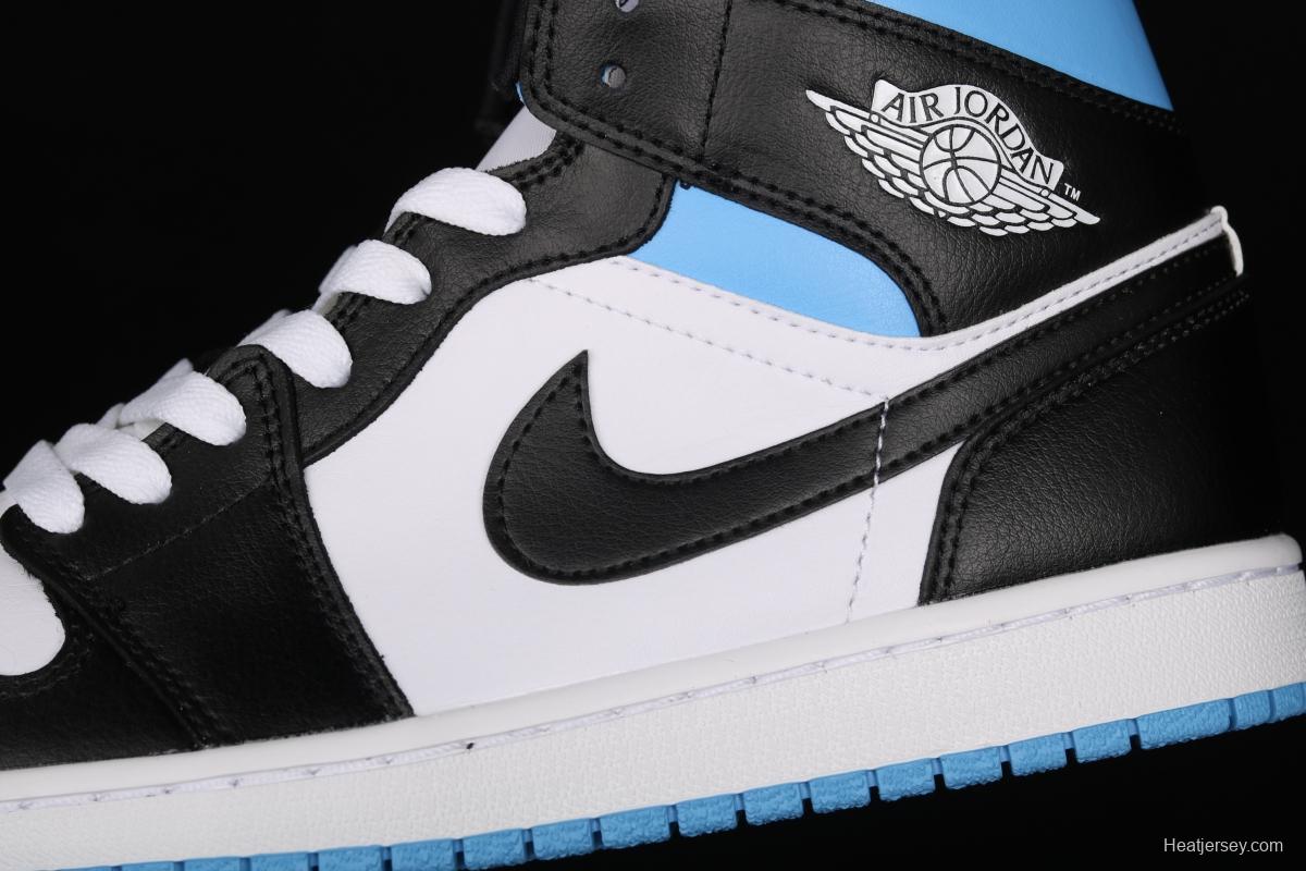 Air Jordan 1 Mid SE black, white and blue BQ6472-102