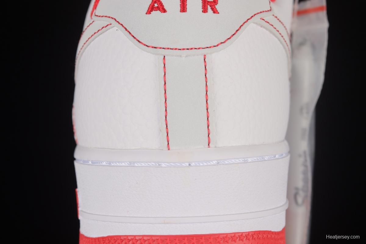 NIKE Air Force 1'07 Low SU19 White Red 3M Reflective Low Top Casual Sneakers CN2896-101