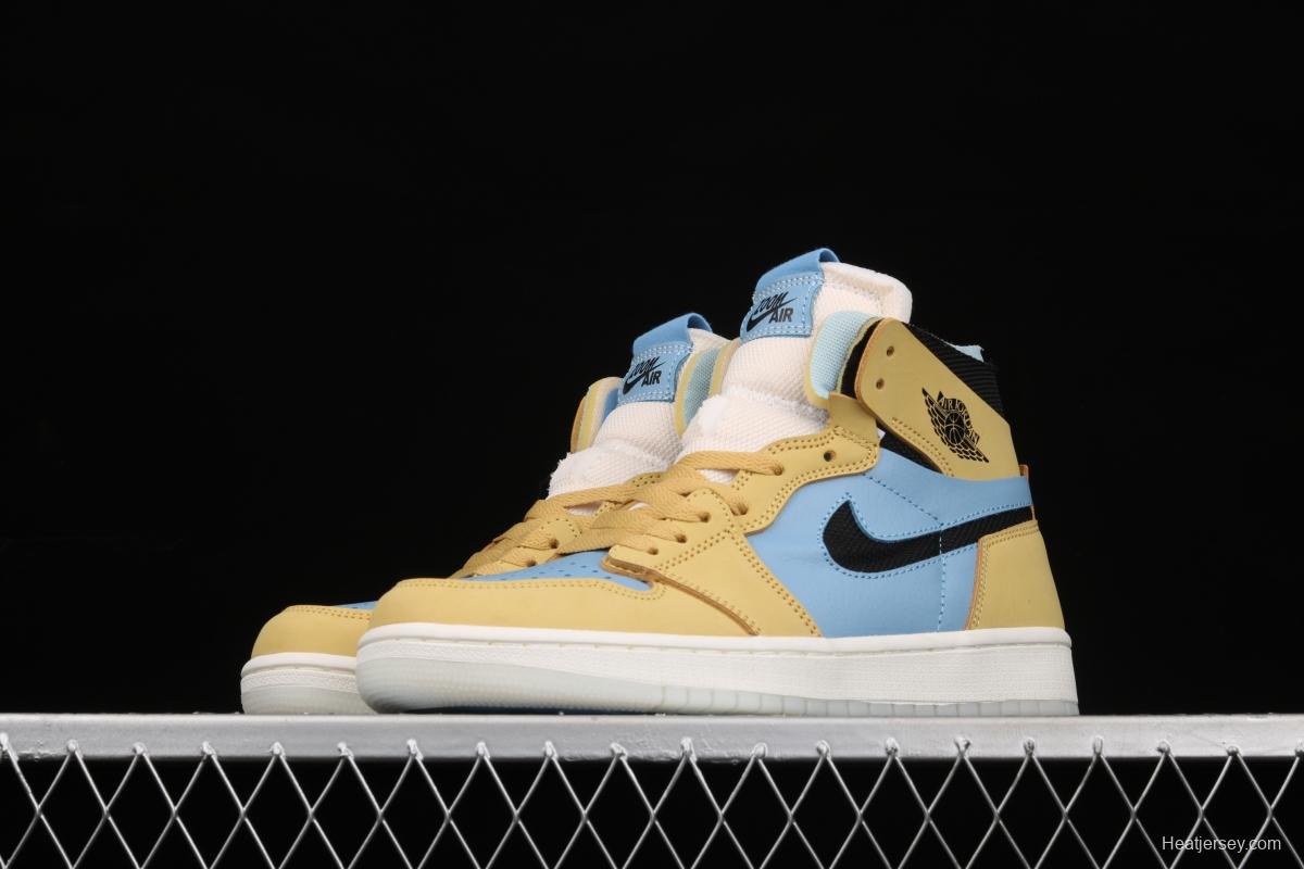 Air Jordan 1 Zoom CMFT Black Blue Yellow CT0978-900