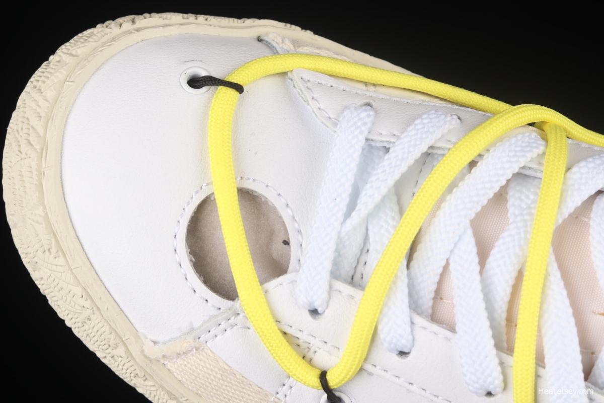 OFF-White x NIKE Blazer Low co-branded deconstruction style trailblazer low upper shoes DH7863-100