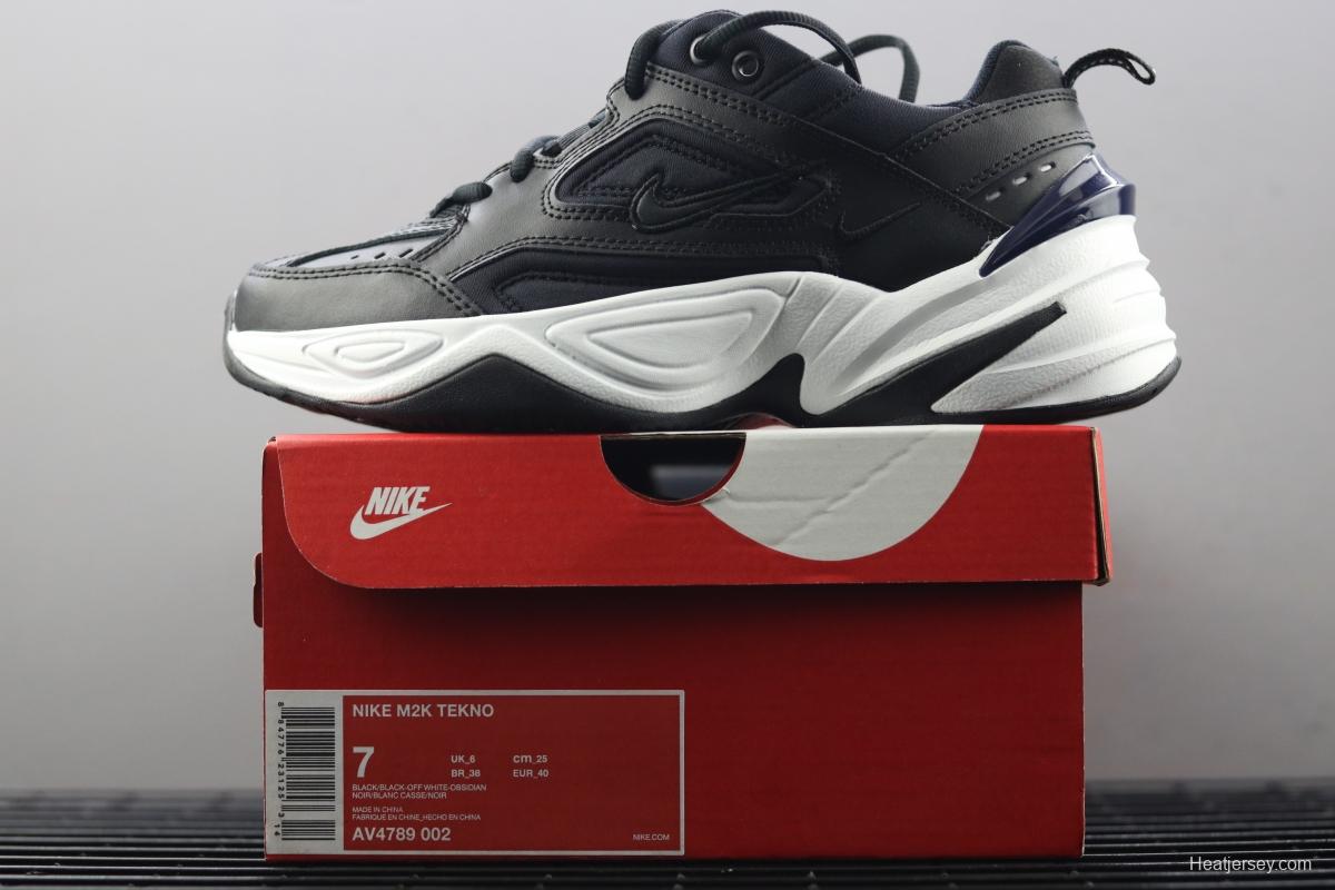 NIKE M2K Tekno black and purple retro sports daddy shoes AV4789-002