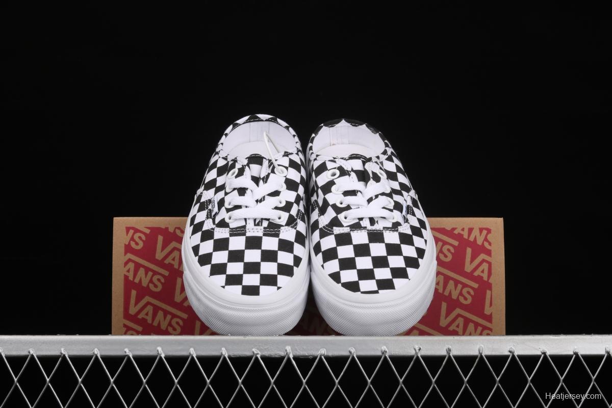 Vans Authentic 2021 summer new Anaheim black and white chessboard VN0A54F75GU lace for lazy half-dragged canvas board shoes