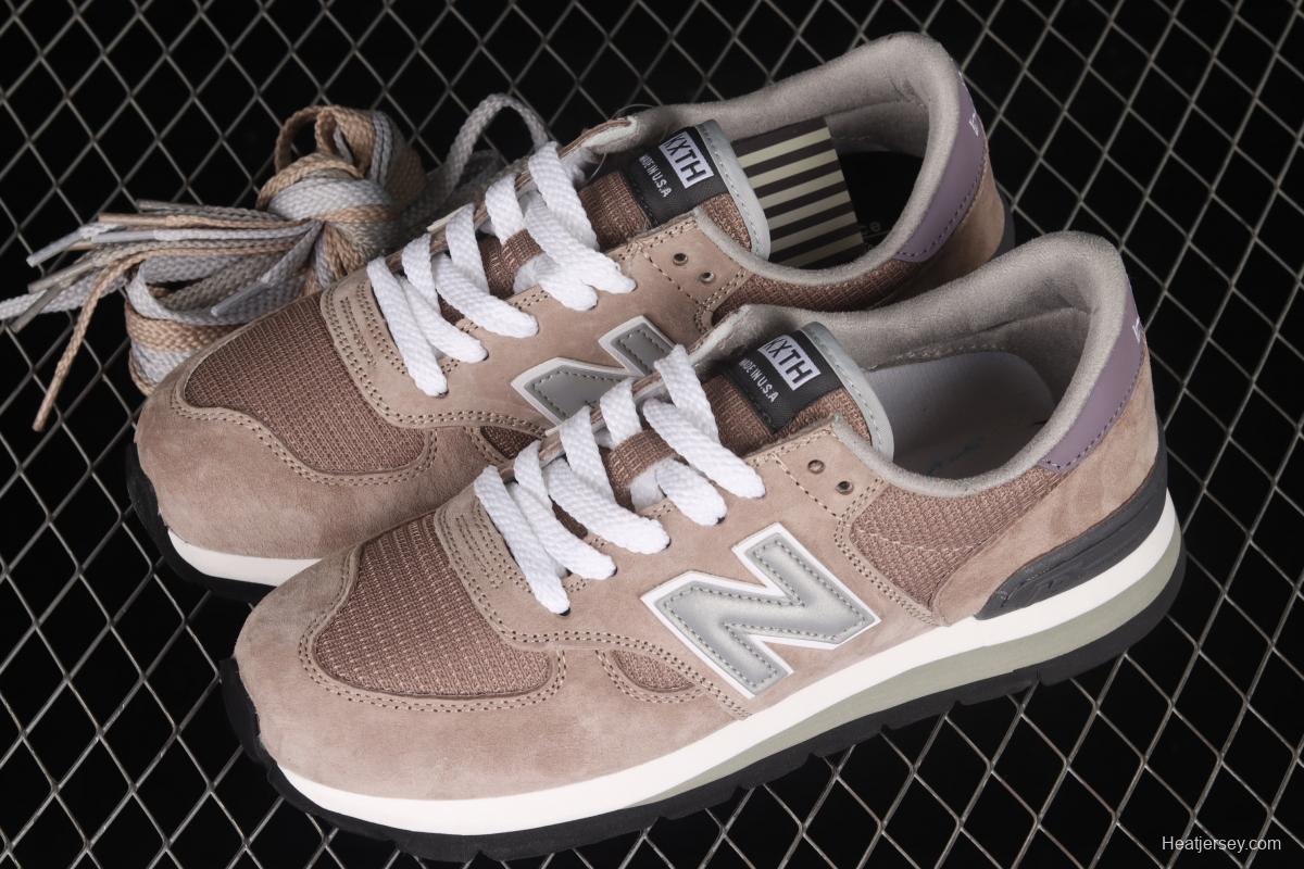 Kxth x New Balance New Bailun 990 Series Joint style retro Leisure running shoes M990KT1