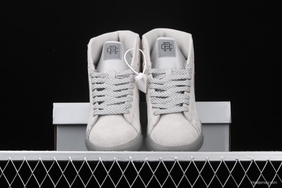 Reigning Champ x NIKE Blazer Mid Retro defending champion joint top suede 3M reflective high-top board shoes 371761-009