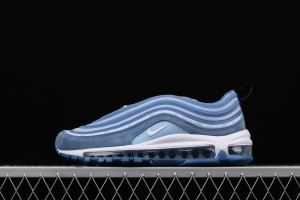 NIKE Air Max 97 ND Lake Blue Suede Air cushion running shoes BQ7565-400