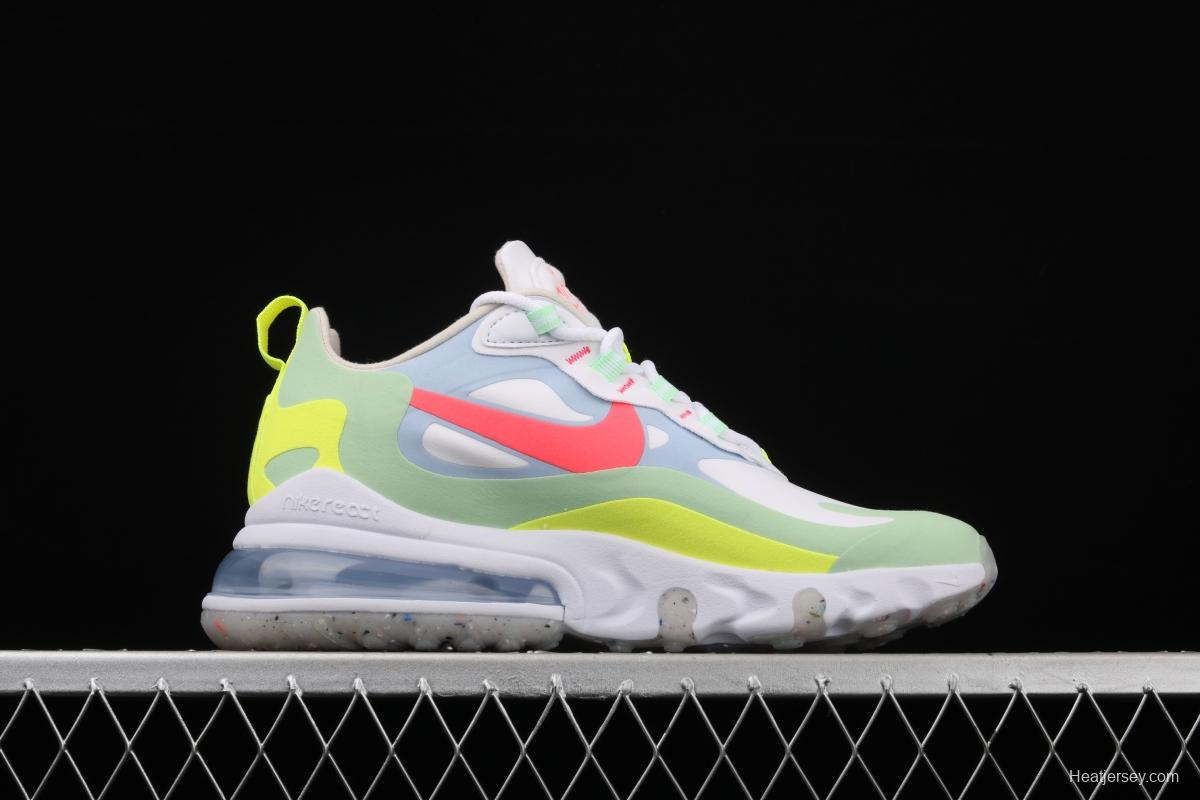 NIKE Air Max 270React new high-frequency mesh hollowing out function half-palm air cushion running shoes DB5927-161,