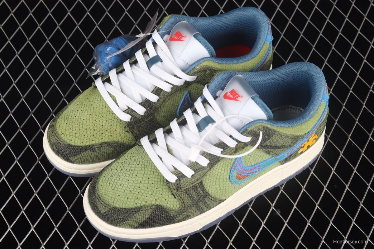 NIKE DUNK Low Siempre! Familia Green lizard Day of the Dead SB smashing rebounds sports shoes DO2160-335