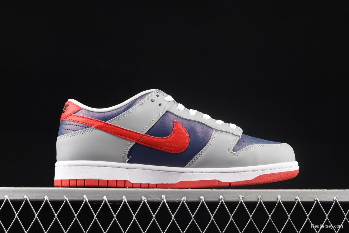 NIKE DUNK Low Samba Japan restricts the sale of Super Blue / Samba Red-Silver leisure sports board shoes CZ2667-400