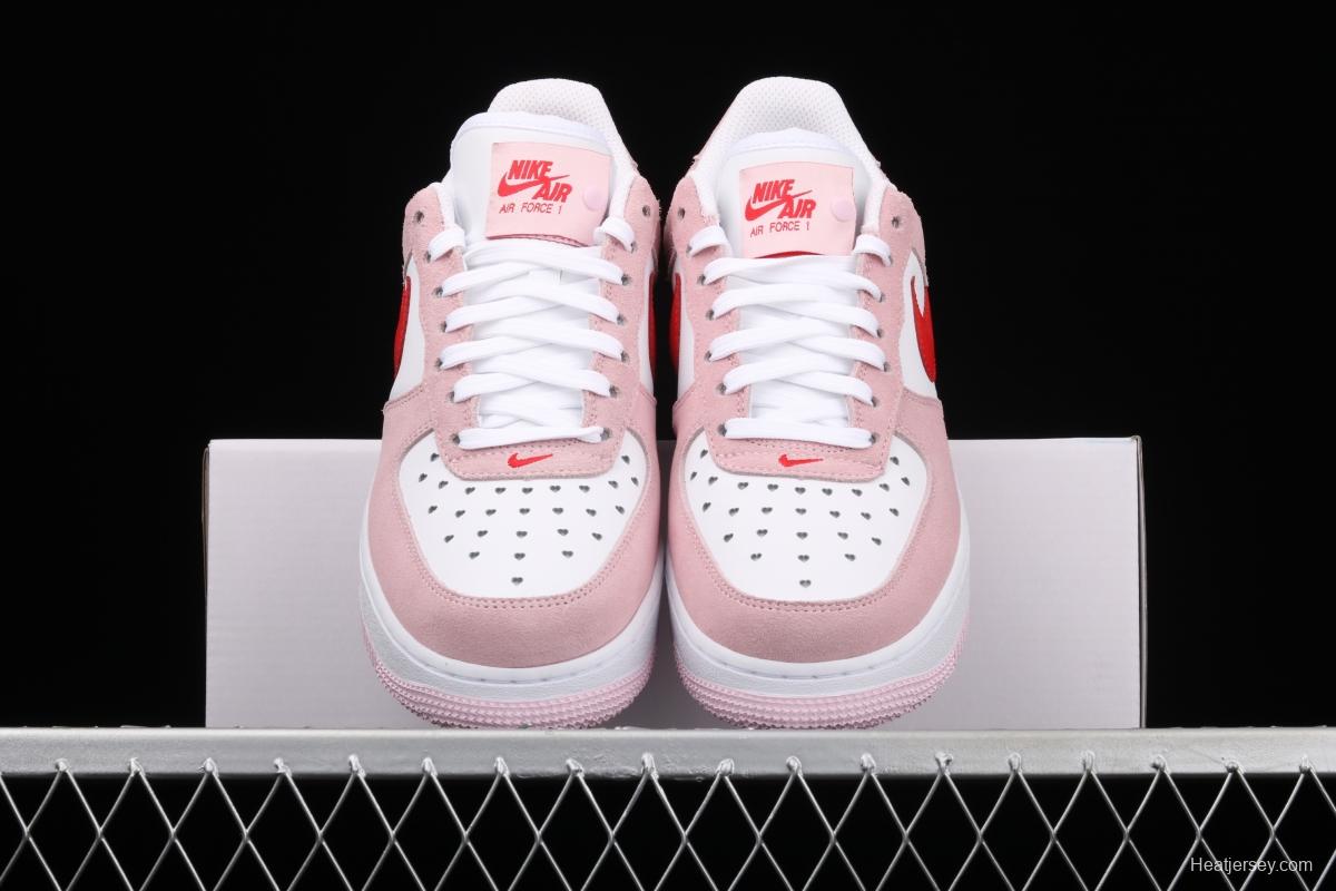 NIKE Air Force 11607 QS Pink Valentine's Day PEACEMINUSONE same style DD3384-600