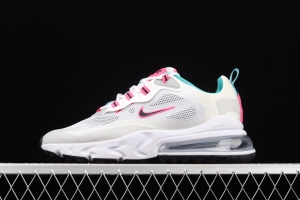 NIKE Air Max 270React new high-frequency mesh hollowing out function half-palm air cushion running shoes CZ1612-100