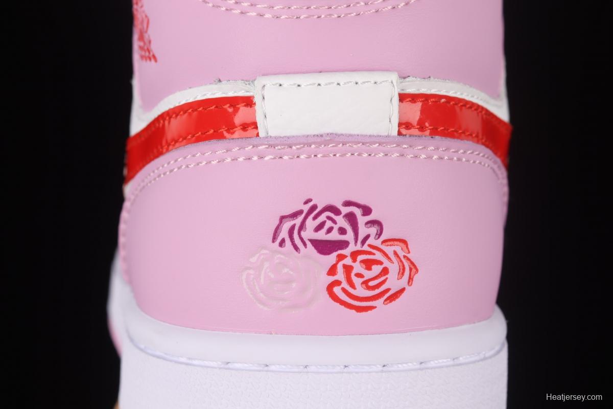 Air Jordan 1 Mid Valentine's Day Valentine's Day basketball shoes DR0174-500