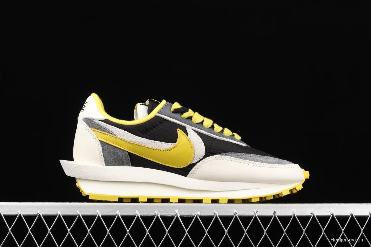 Undercover x Sacai x NIKE LDWaffle 2.0 tripartite joint name waffle double hook catwalk style casual shoes DJ4877-001