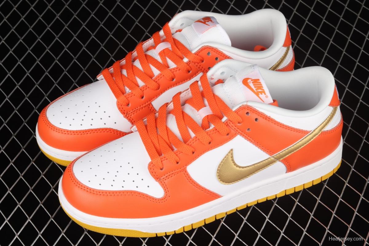 NIKE DUNK Low Golden Orange Platinum Orange SB rebound Fashion Leisure Board shoes DQ4690-800