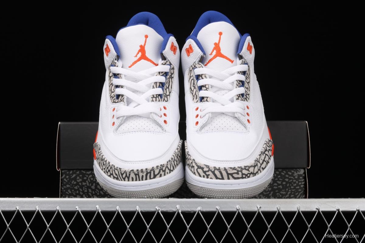 Air Jordan 3 Retro Knicks AJ3 Joe 3 Knicks color match 136064-148