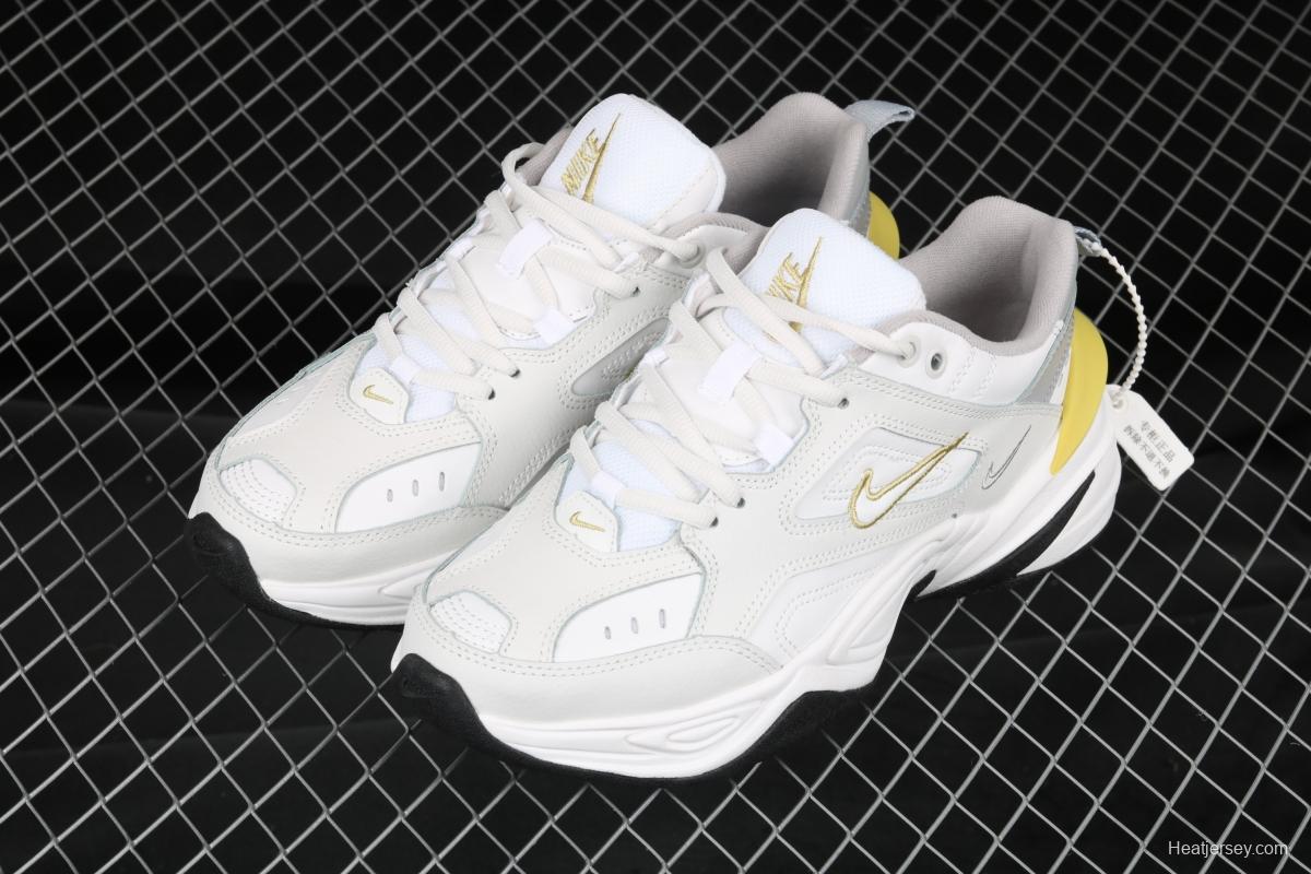 NIKE M2K Tekno white gray gold color retro sports daddy shoes AO3108-009