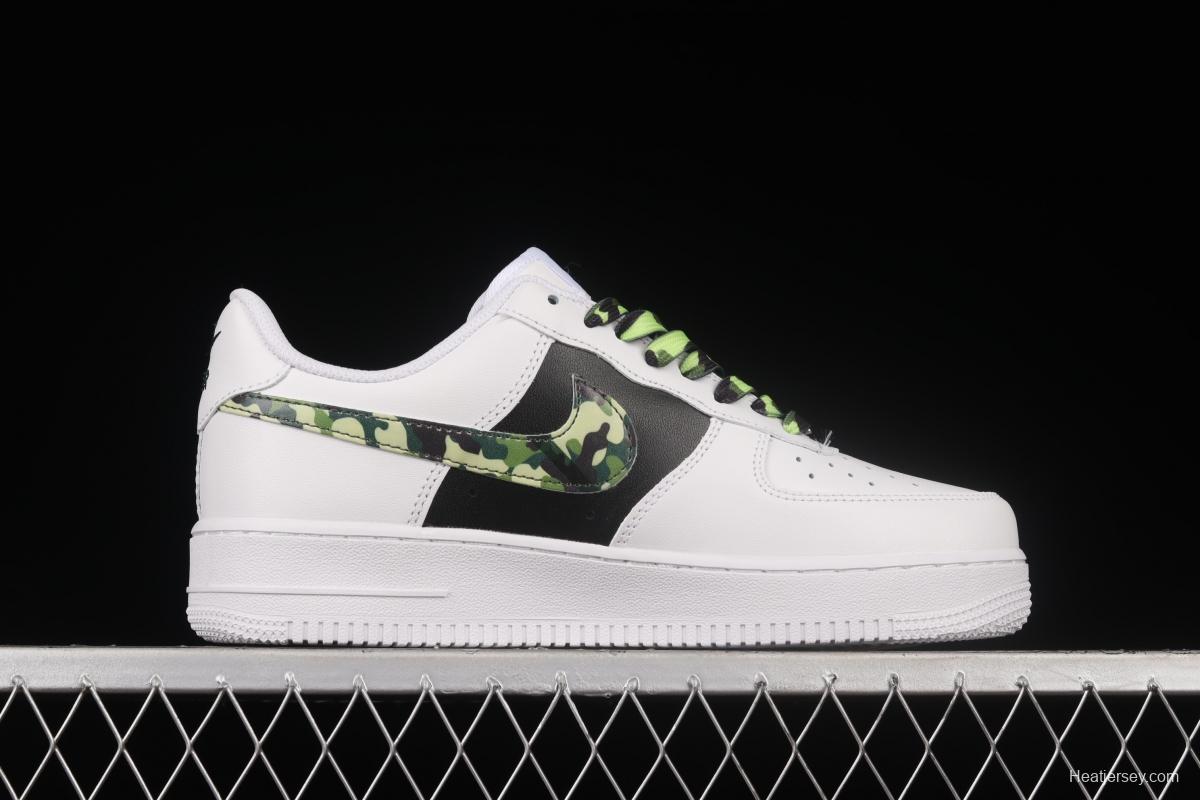 NIKE Air Force 1x 07 Lx painted army green hook white and blue low upper board shoes CW2288-113