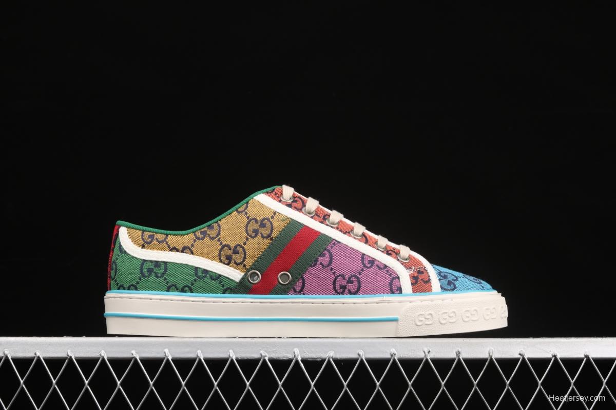 Gucci Tennis 1977 Print Sneaker canvas printed retro leisure sports board shoes 2UZ604275