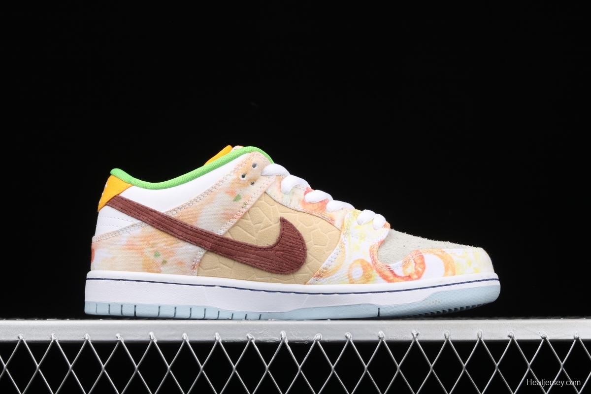 NIKE SB DUNK Low CNY joint style Chinese mandarin duck tie-dyed low-top skateboard shoes CV1628-800