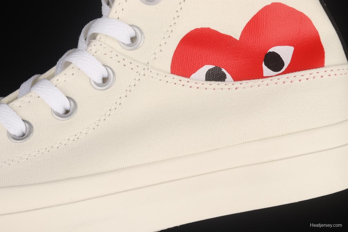 Converse All Star x CDG 2021 Sichuan Jiubao Ling co-named 1CL877 high-top casual board shoes.