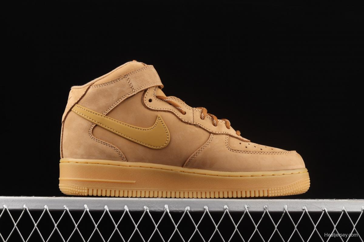 NIKE Air Force 11607 Mid wheat suede Zhongbang casual board shoes DJ9158-200