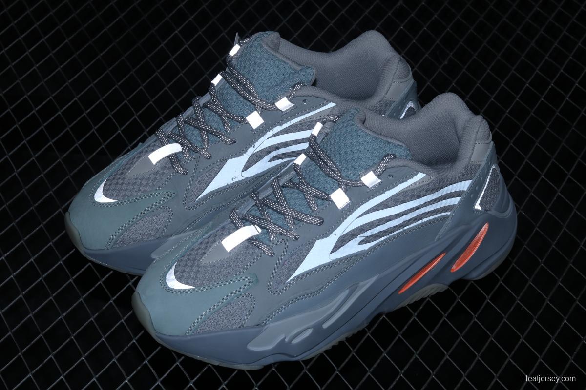 Adidas Yeezy Boost 700V2 Inertia FW2549 Kanye coconut 700V2 grayish blue running shoes 3M reflective BASF popcorn outsole