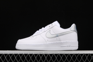 NIKE Air Force 1 Low GS white and blue dazzling haze laser low-top casual board shoes 314219-131