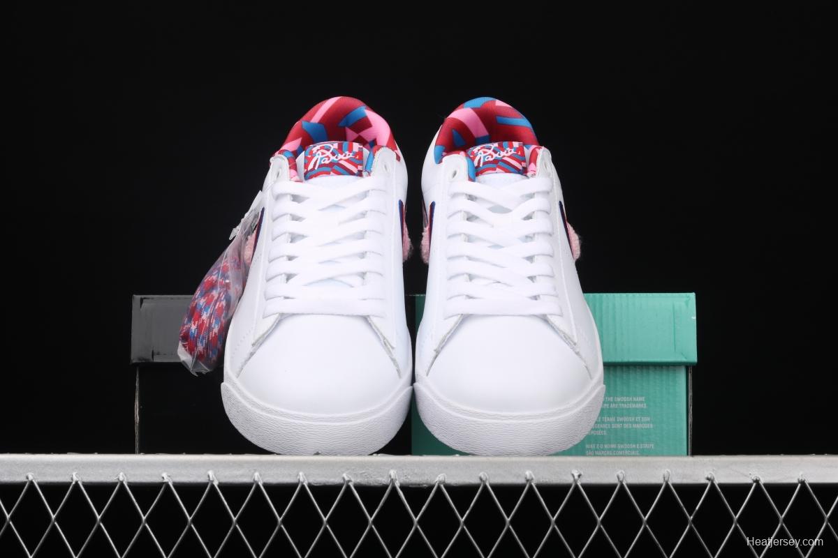 NIKE SB Blazer Low x Parra joint model 3D naked eye tricolor color hook leisure board shoes CN4507-100