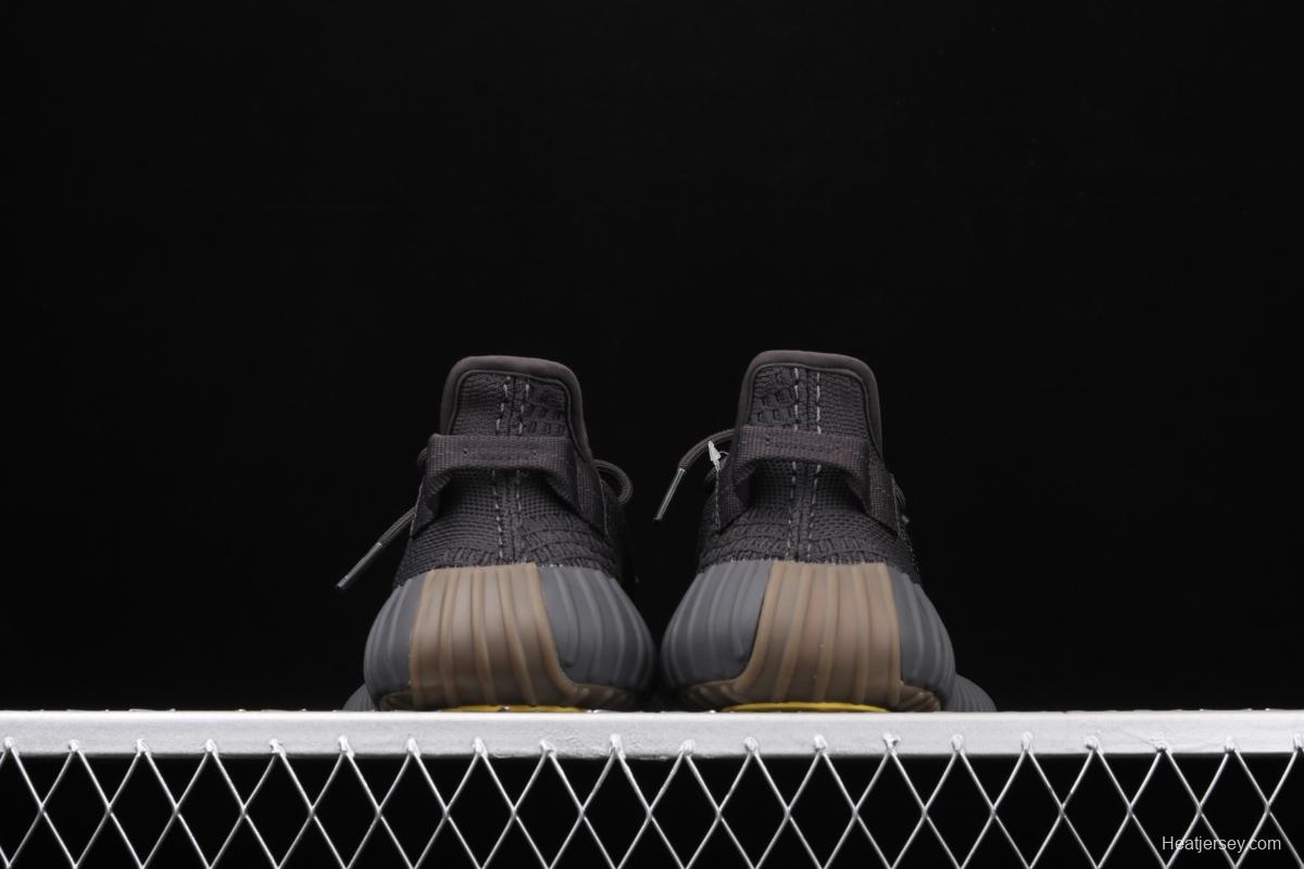 Adidas Yeezy Boost 350V2 Cinder FY4176 Darth Coconut 350 second generation hollowed-out side full of star cinder color matching