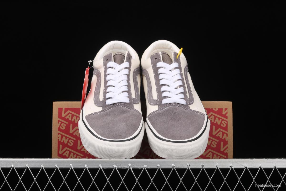 Vans Old Skool gray and white color low-top board shoes sports board shoes VNOA3WKT4OP