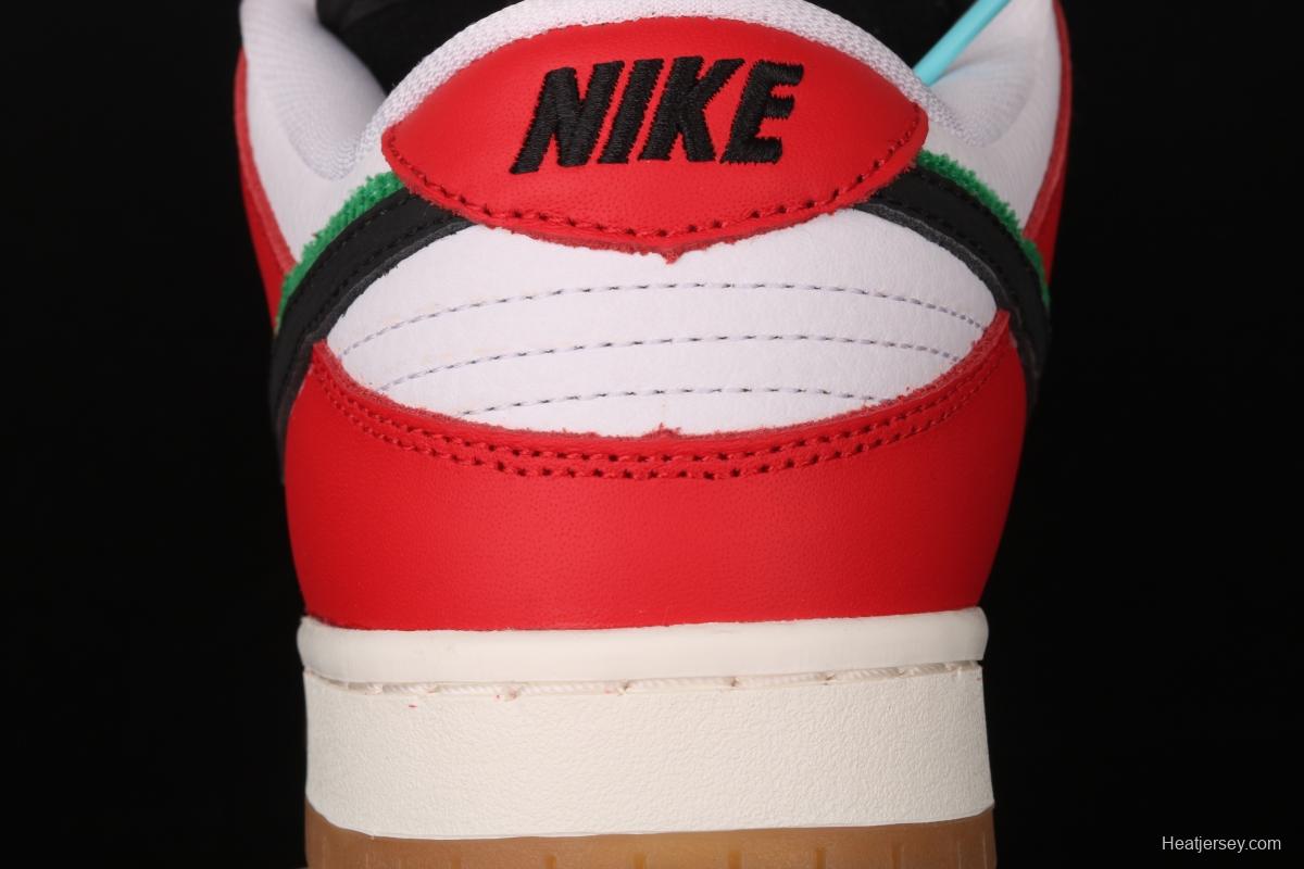 Frame Skate x NIKE SB DUNK Low Habibi white and red double hook dunk series retro low side leisure sports skateboard shoes CT2550-600