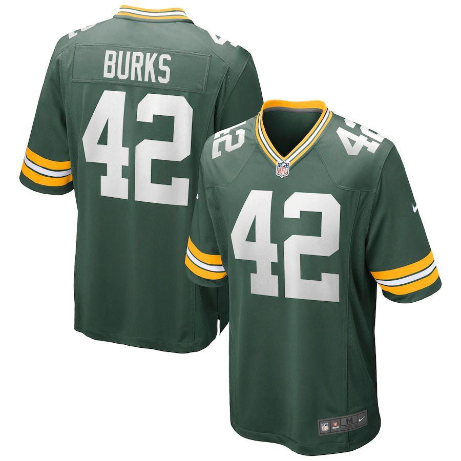 Men's Oren Burks Green Player Limited Team Jersey