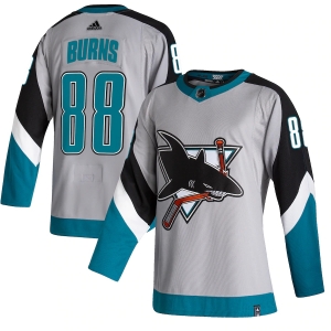 Women's Brent Burns Gray 2020-21 Reverse Retro Player Team Jersey