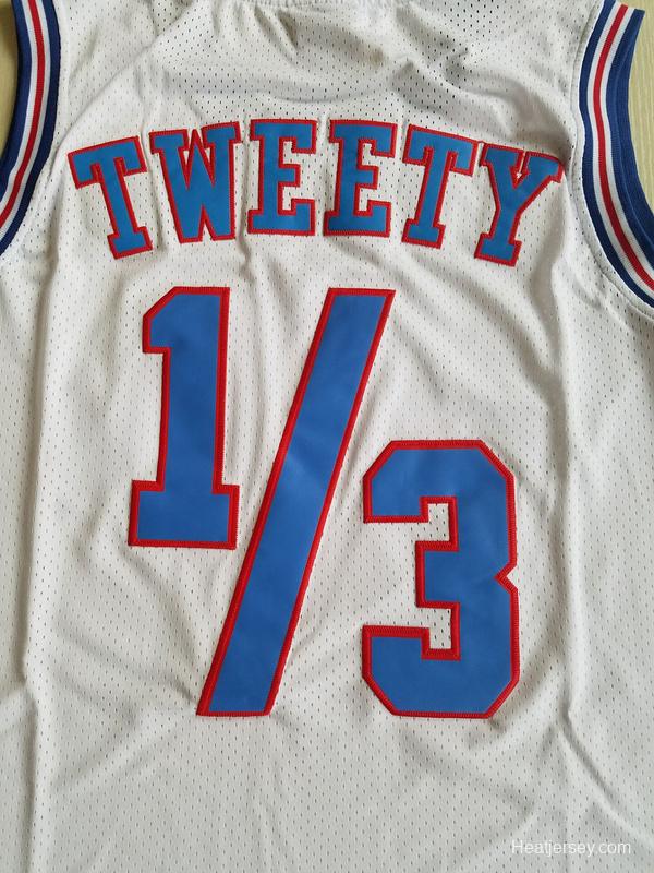 Tweety 1∕3 Movie Edition White Basketball Jersey