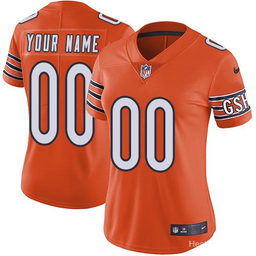 Women's Orange Alternate Custom Game Team Jersey