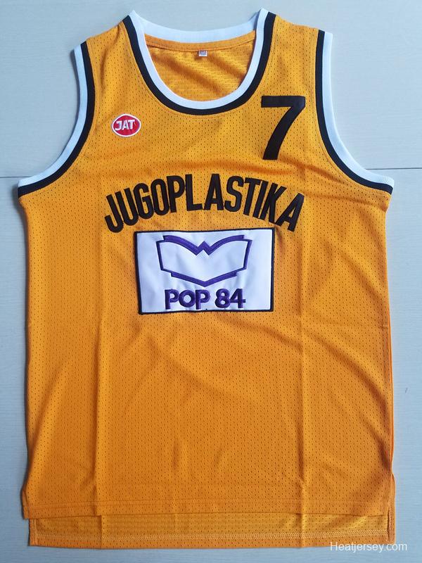 Toni Kukoc 7 Jugoplastika Split Basketball Jersey