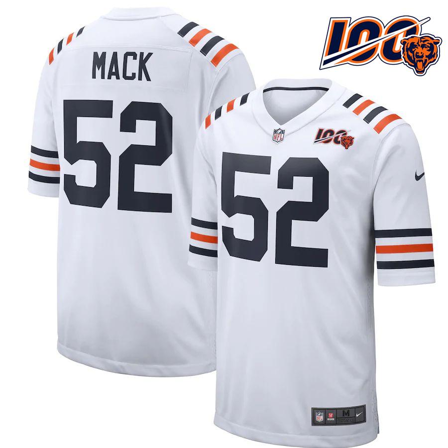 Youth Khalil Mack White 2019 100th Season Alternate Classic Player Limited Team Jersey