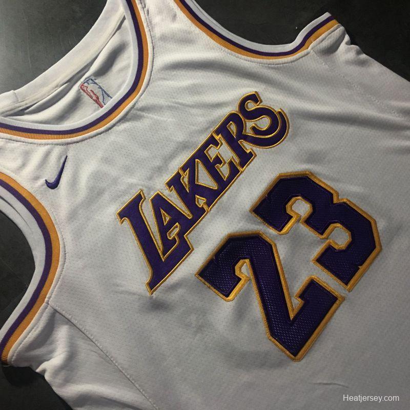 Men's LeBron James White Retro Classic Team Jersey