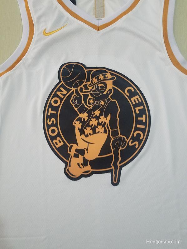 Kemba Walker 8 White Golden Edition Jersey